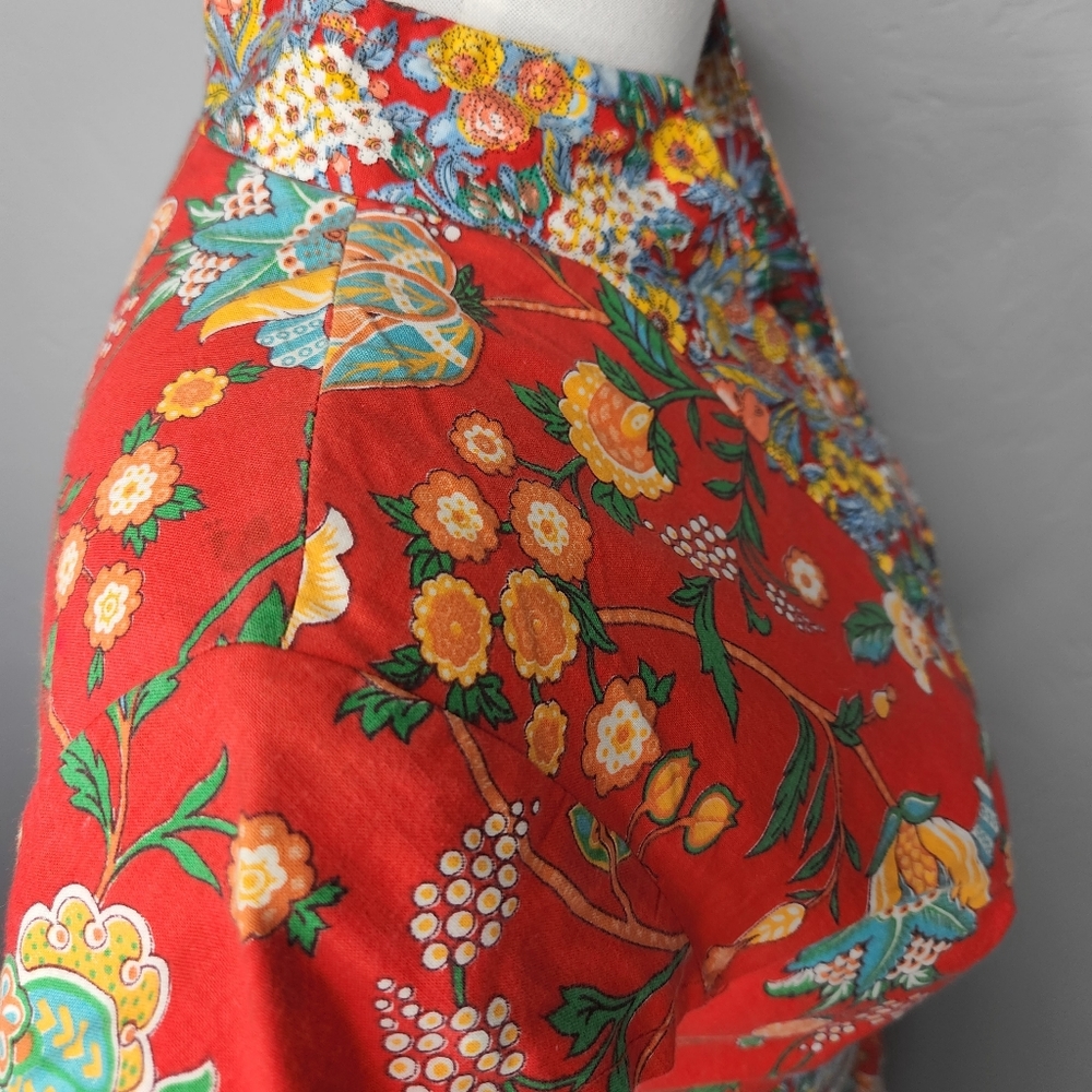 Vintage 70s Floral Union Made Fit & Flare Dress - Picture 8 of 12